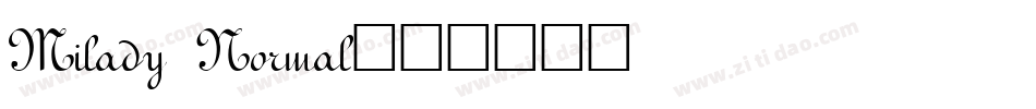 Milady Normal字体转换